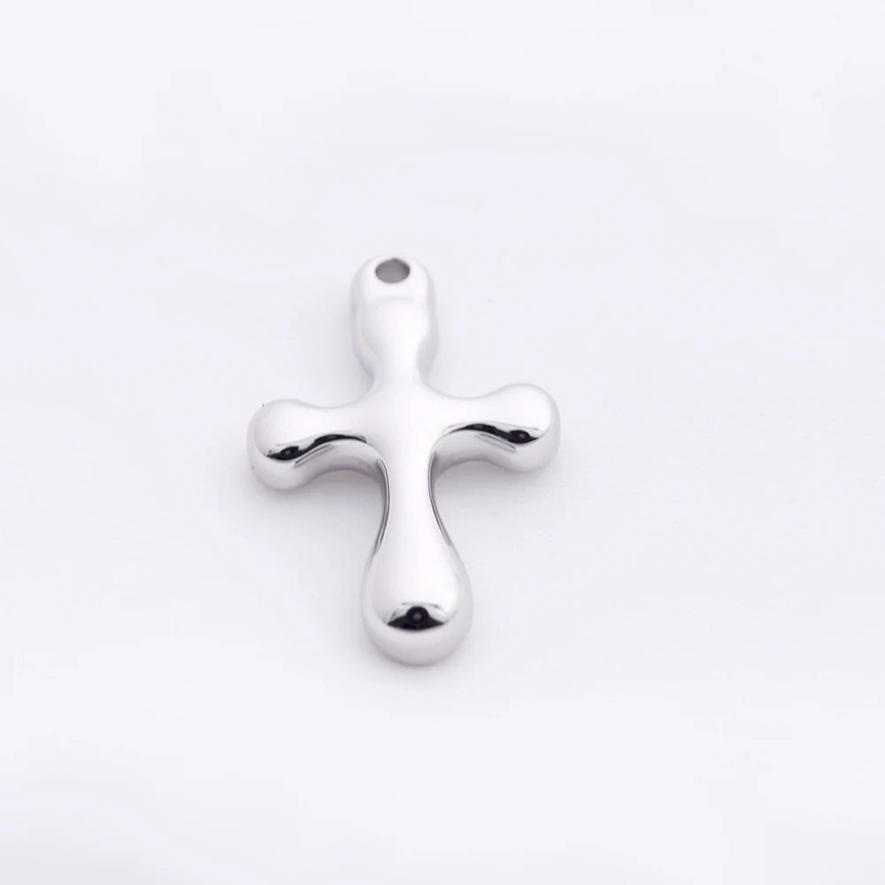 316L Latest Cross Necklace Charm Off Center Cross Necklace Latest Silver Crucifix Necklace Pendant Mother Gift Bag CharmsJewe