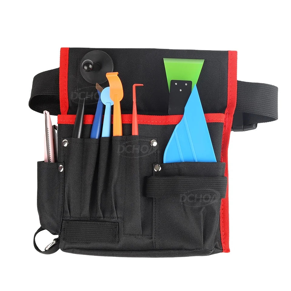 DCHOA Window Tint Tool Bag Waterproof Oxford Belt Waist Bag for Vinyl Wrap