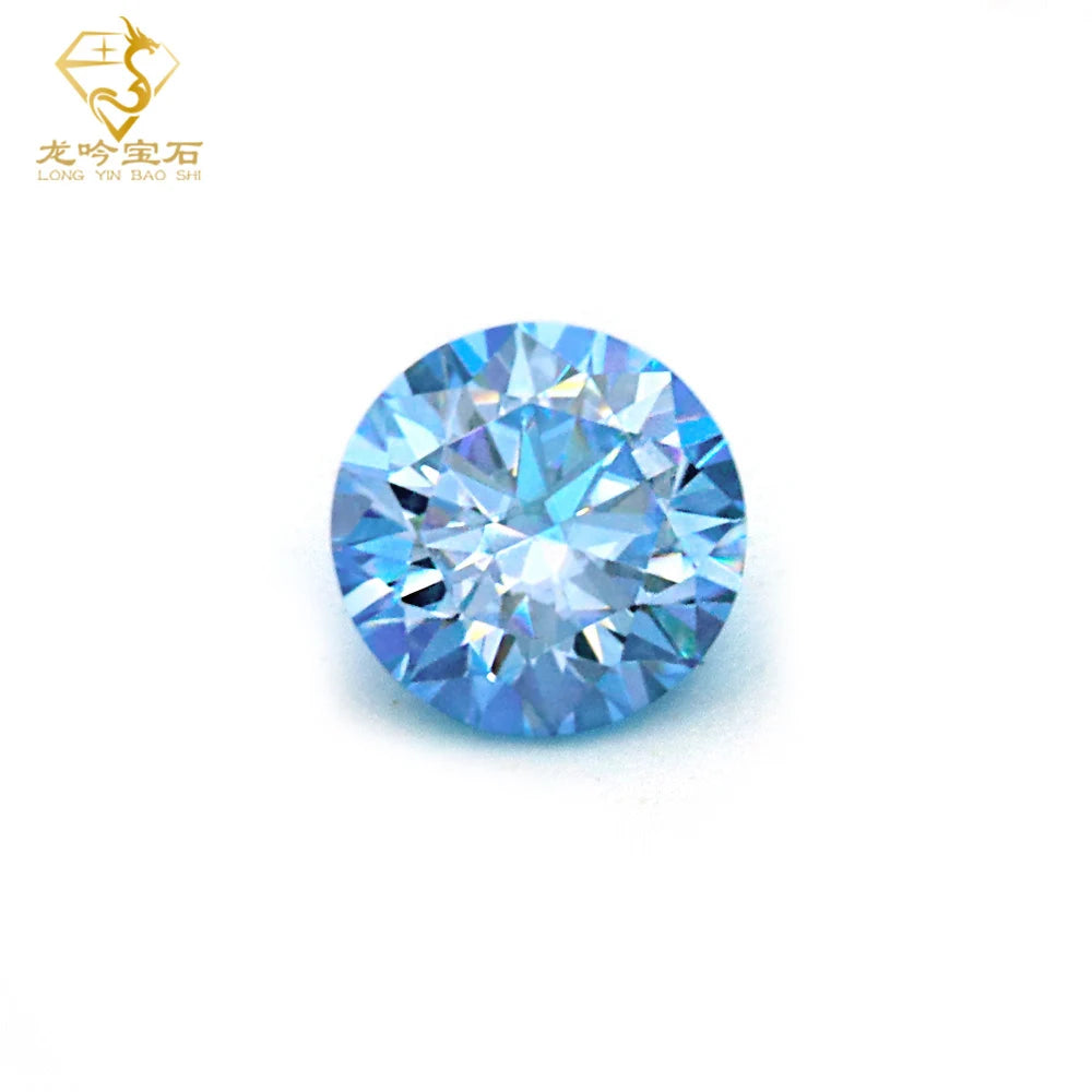 Loose Round Brilliant Cut Klein Blue  Moissanite  3mm 4mm Wholesale Colors Moissanite Stone Loose Moissanite Diamond