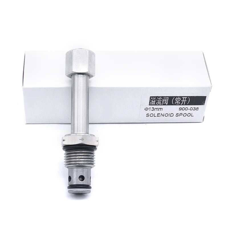 Factory Price Excavators Electric Spare Parts Hydraulic Solenoid Valve Spool Core for Relief Valve Normally Open 13mm