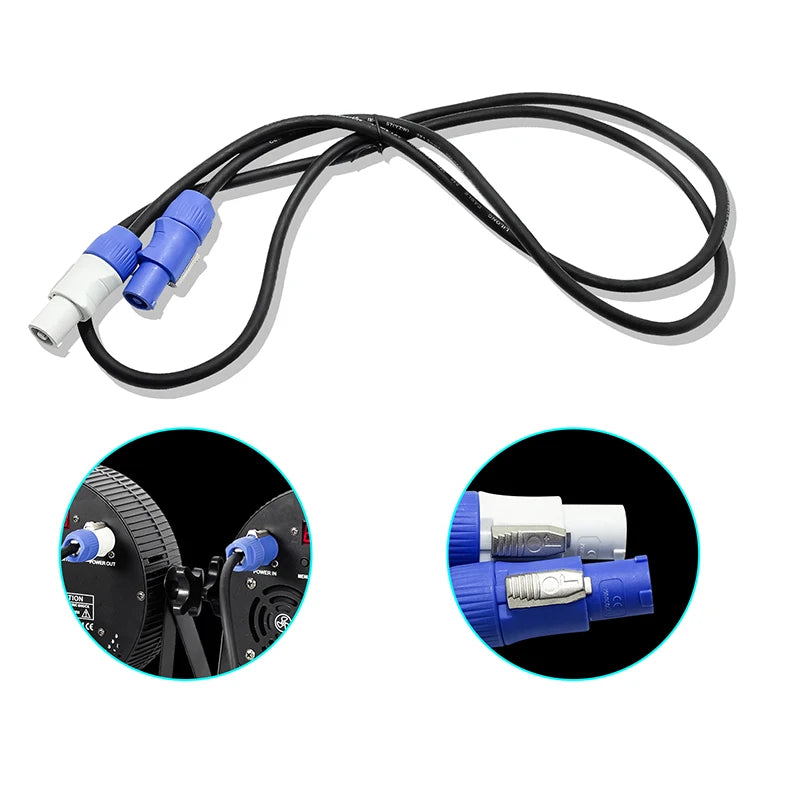 AICPOSE Stage Light Equipment Dmx AC Powercon Cable in and Out Power Cables and Dmx Cables
