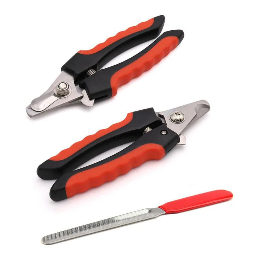 Pet Dog Nail Clippers Easy and Safe Dog Grooming Clippers Cat Claw Trimmer Grooming Razor with Nail File for Dog Cat Bag Pack
