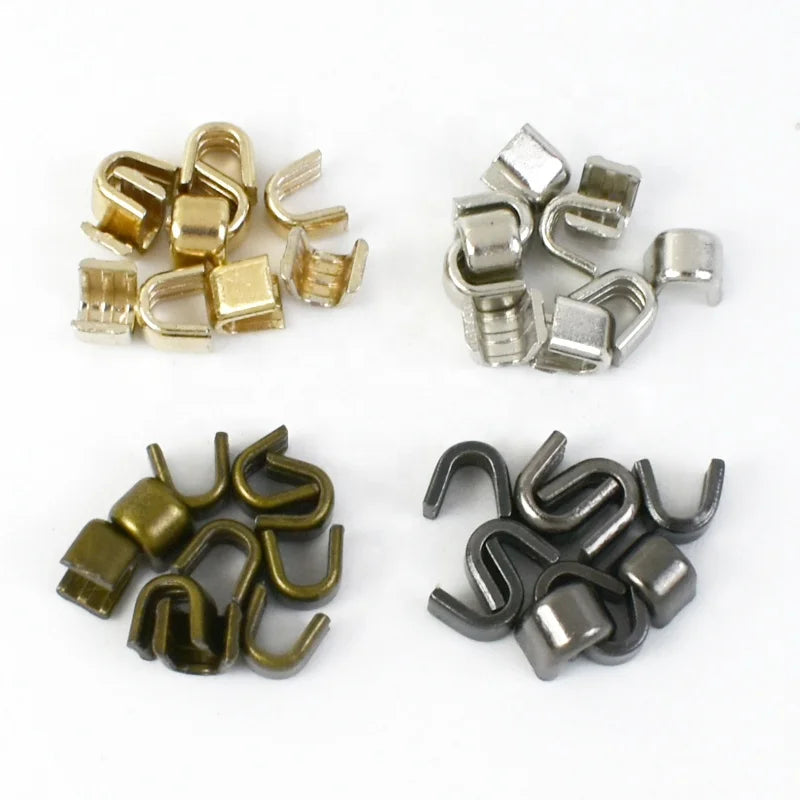 Meetee ZA212 10# Zipper Repair Accessories Zipper Slip Front Zinc Alloy U Style Top and Bottom Stopper Zipper