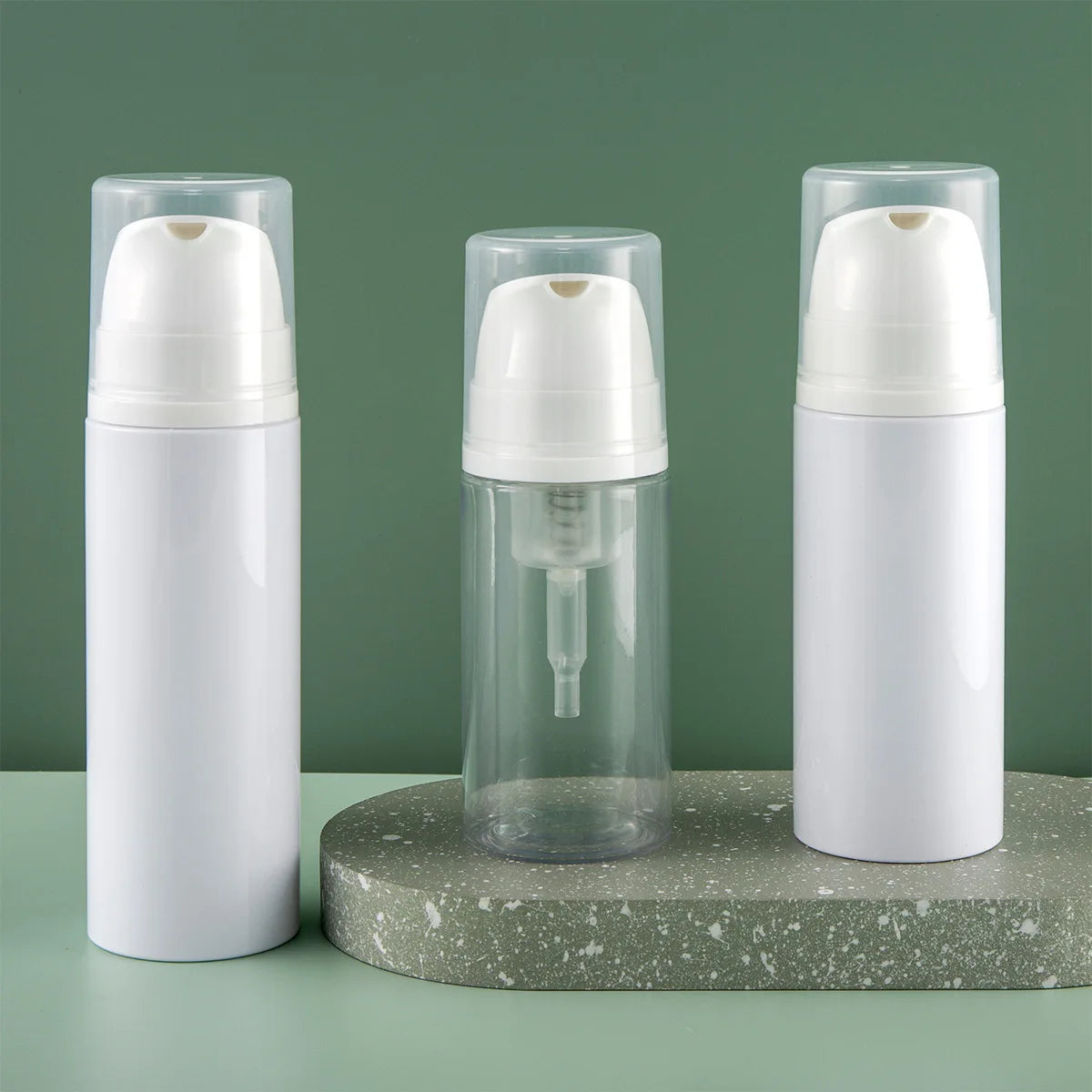 100ml Clear and White Fine Foaming Cleansing Mousse Bottle Mousse Pump 120ml 150ml Foaming Bubble Tooth Cleaning Bottle