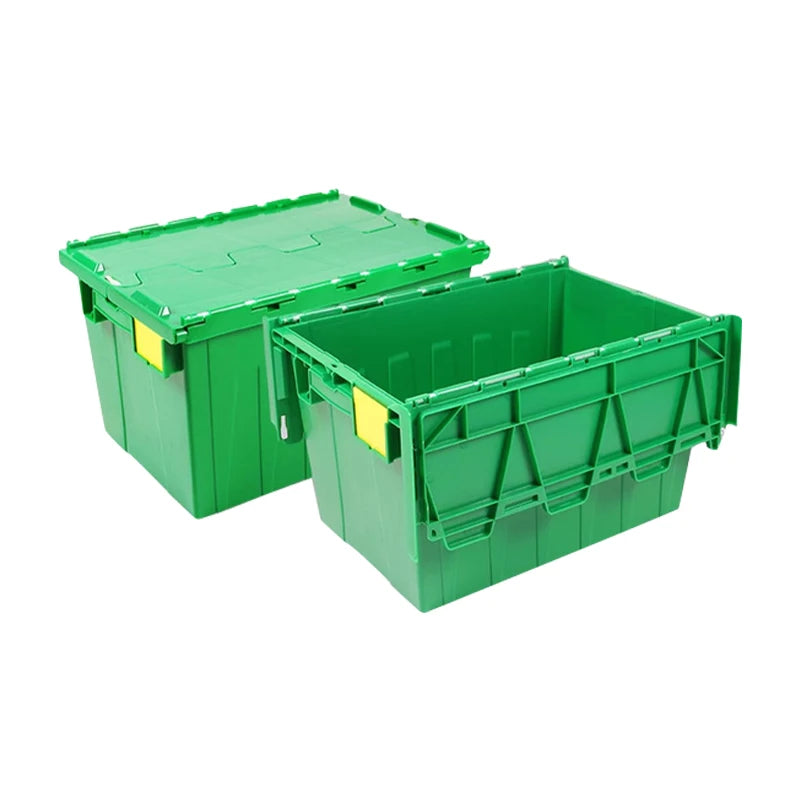 Wholesale 56L/80L PE Rectangle Injection Molding Perforated Nestable Heavy Duty Eco-Friendly Shipping Containers Plastic Stor
