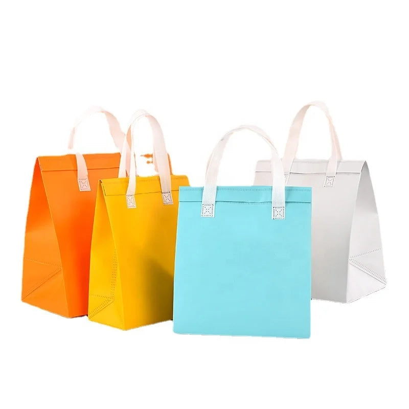 Bento Insulation Bag Nonwoven Moisture Proof Disposable Food Sandwich Cake Bag Gravure Printing 1 Pcs Self Milk Bread Cookie