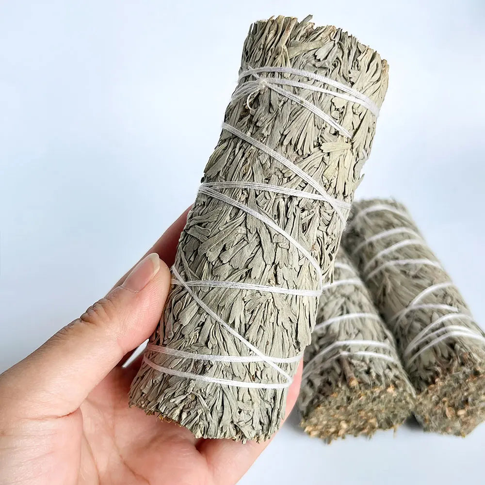 Organic 4 Inch Blue Sage Smudge Sticks Hand Tied Blue Sage Smudging Wands for Cleansing Purifying & Smudging