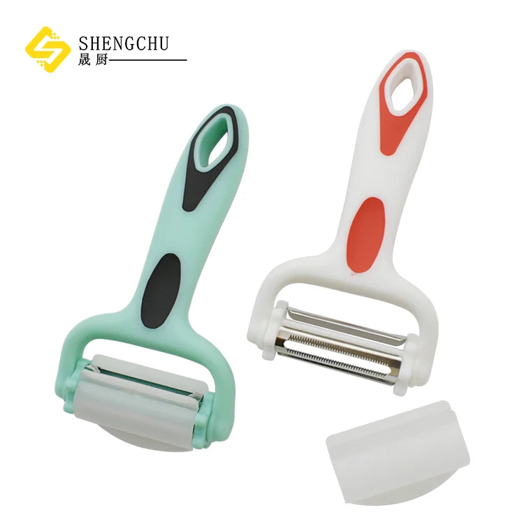 Wholesale 1-Piece 360-Degree Rotating Blade Eco-Friendly Stainless Steel Manual Potato Vegetable Peeler Plastic Handle Easy