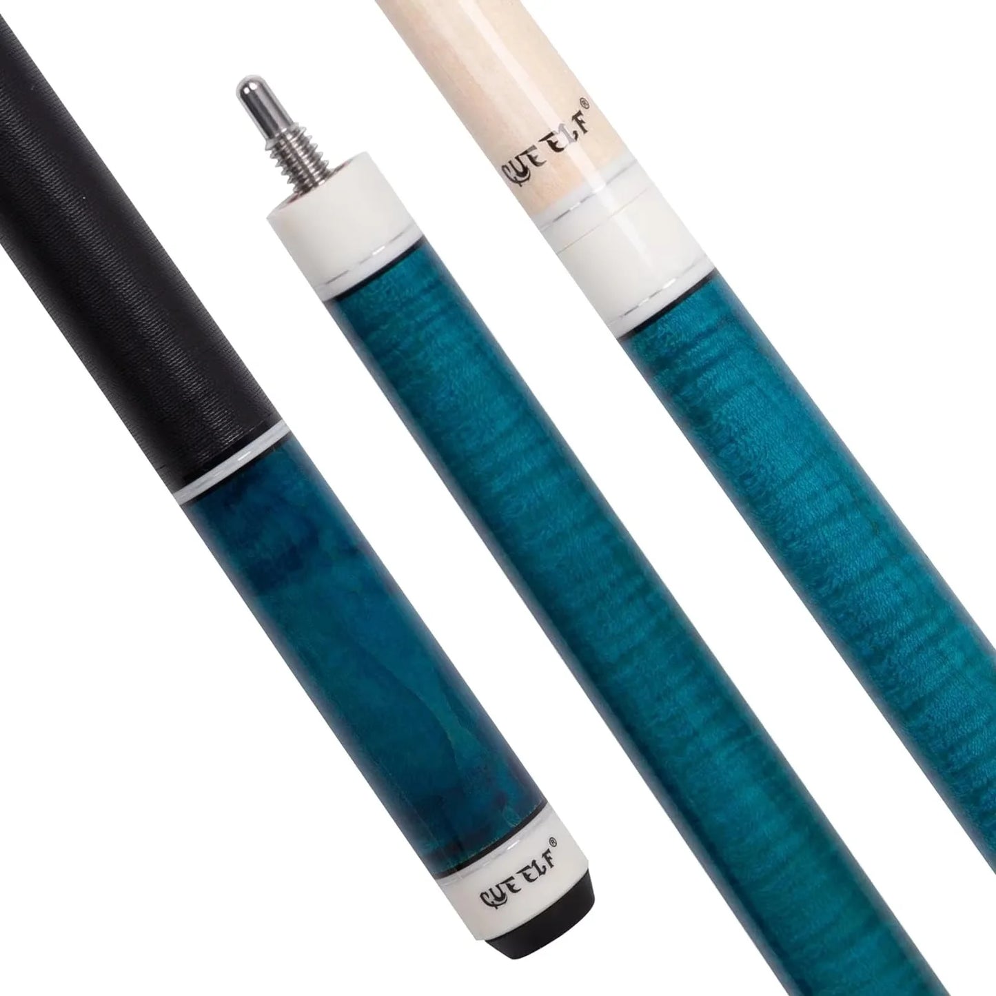 For 58 Inch 3-Piece Stainless Steel Joint Pool Cue 13.5mm Tip 21-23oz Professional Billiard Jump Cue for Tournament Players