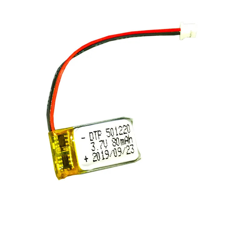 Factory Supply Mini Lithium Polymer Batteries DTP 501220 3.7V 80mAh 100mAh Custom Li-polymer Rechargeable Small Lipo Battery
