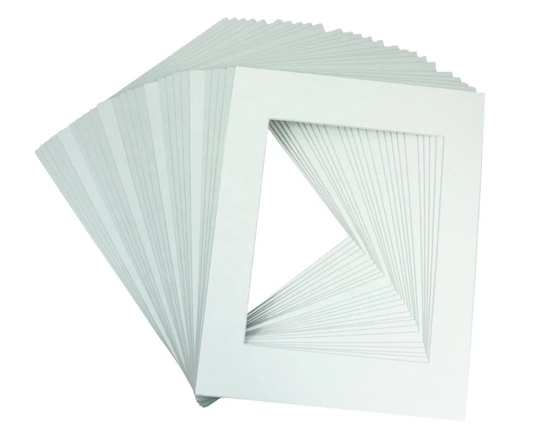 Wholesale Personalized Custom Cut Single Matboard Photo Picture Frame Mats for 5x7 4x6 8x10 A4 11x14 Frames