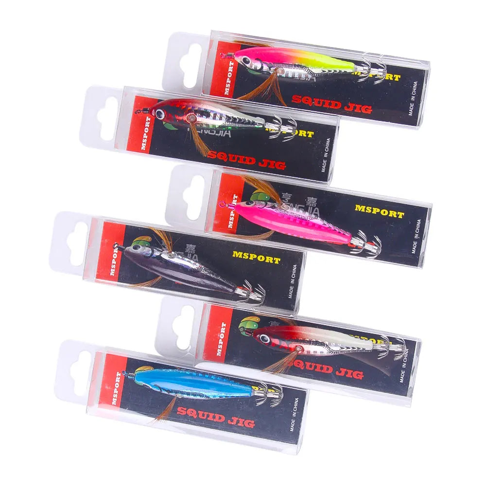 7.8CM 9.7cm Luminous Shrimp Lure Squid Fishing Bait Squid Hood Glow Shrimp Lure