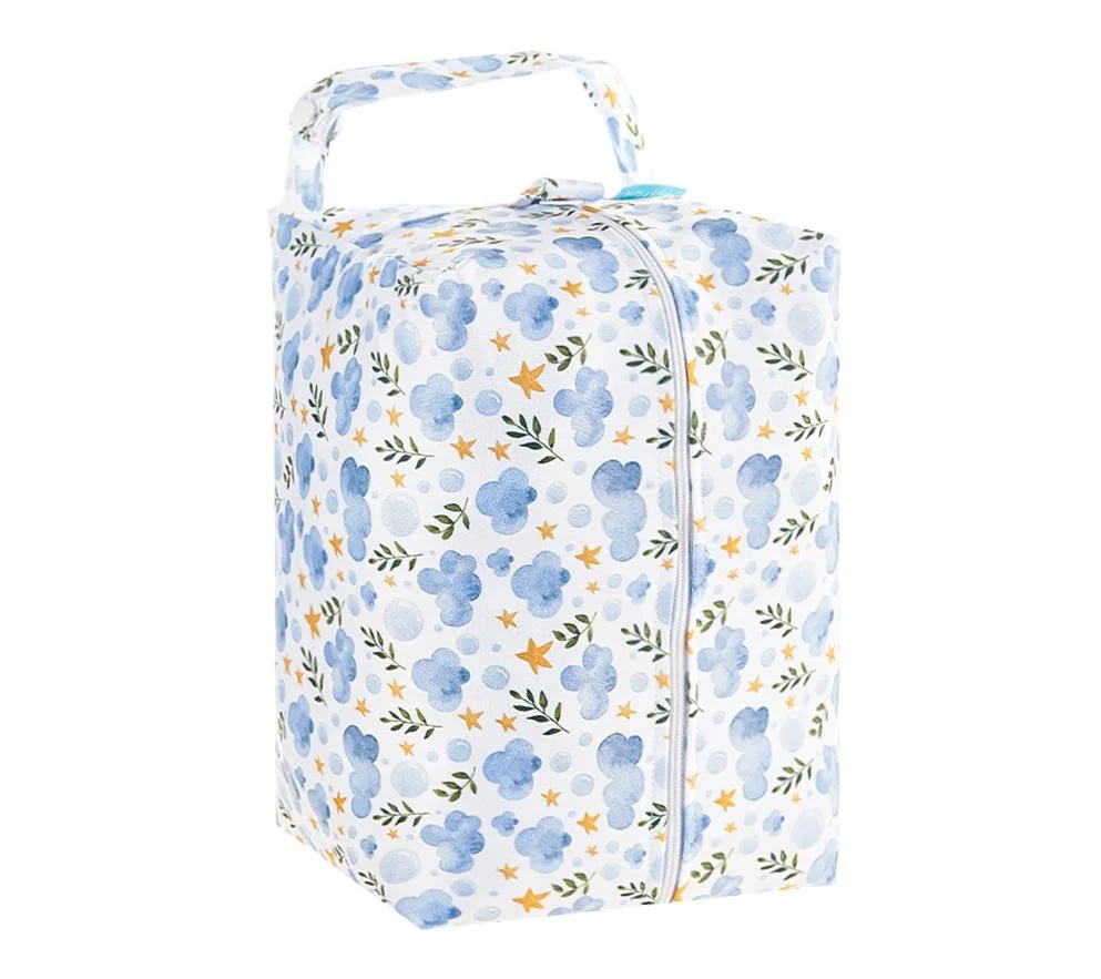 Happy Flute Waterproof Baby Diaper Bag Washable Diaper Pod for Cloth Diapers Reusable Mommy Wet Bag Travel Storage Bag