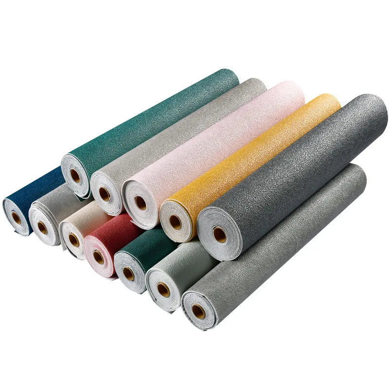 2024 House Decoration Interior Modern Removable PVC Foam Linen Cartoon  Adhesive Paper and Film Rolls for Bedroom Decor