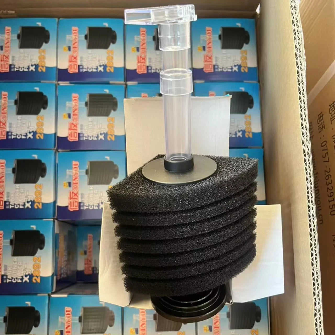 Aquarium Sponge Fish Filter Plastic Hydraulic Filter Crossover Easy Clean 100L
