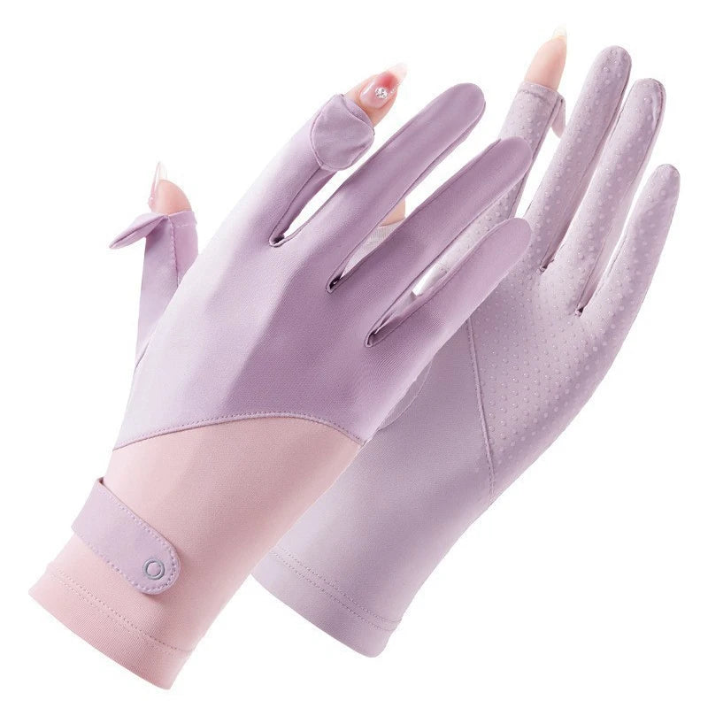 Women's Fashionable Fishing Gloves Breathable UV Protection Summer Thin Cool Driving Gloves for Outdoor