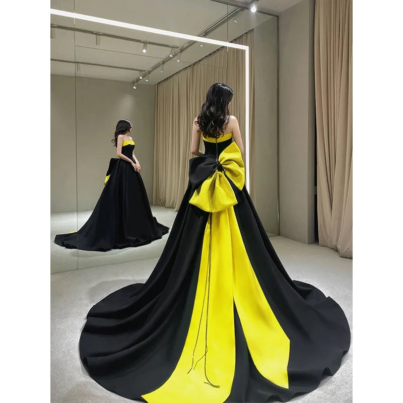 AL1218 Women's Evening Elegance Black Gold Gown with Crystal Decoration Wholesale Turkey Dinner Dresses