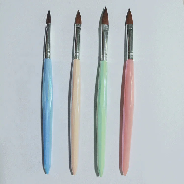 New Design Diamond Shape Nice Handle Premium Bulk Nail Art Painting Tools Blue Pink Green Yellow Professional Acrylic Nail Br