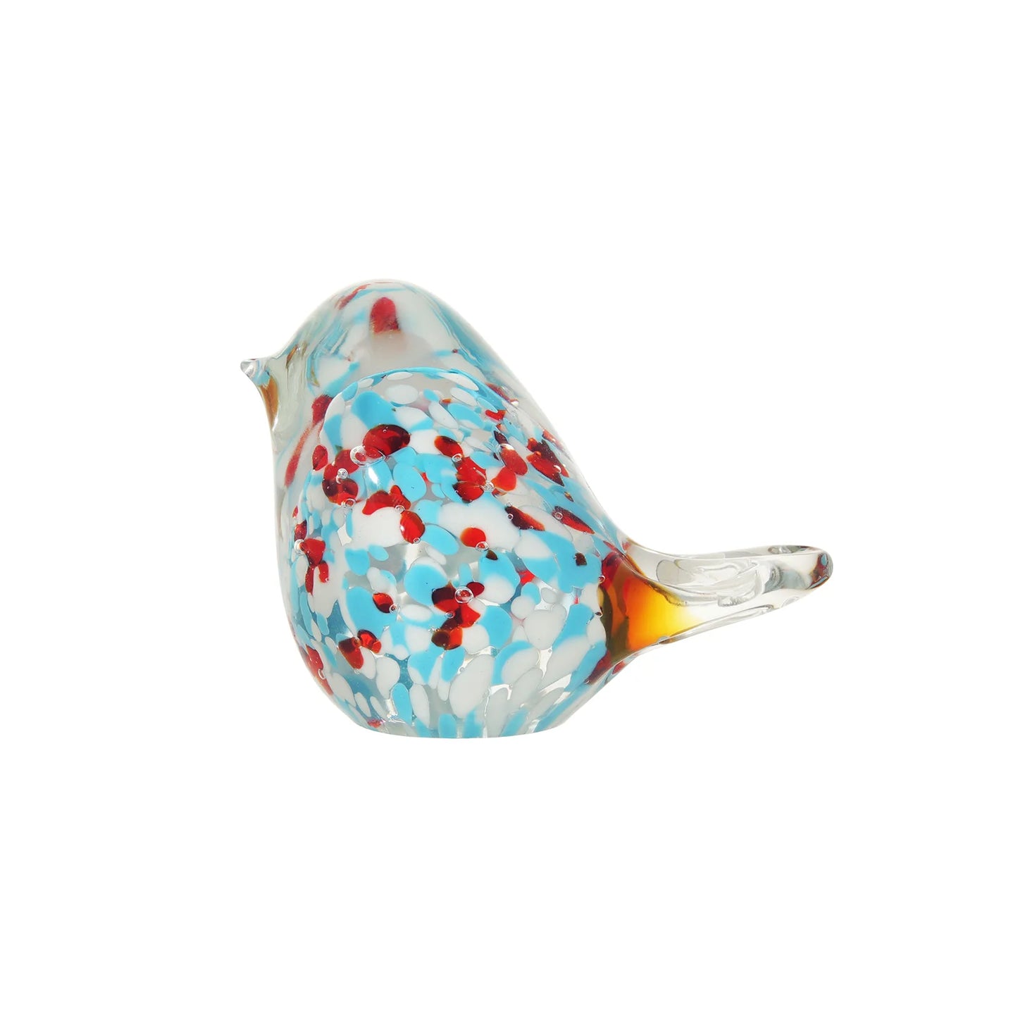 Glass Bird Figurine Handmade Blown Glass Crystal Paper Weight Christmas Birthday Gift Home Table Ornament Decor