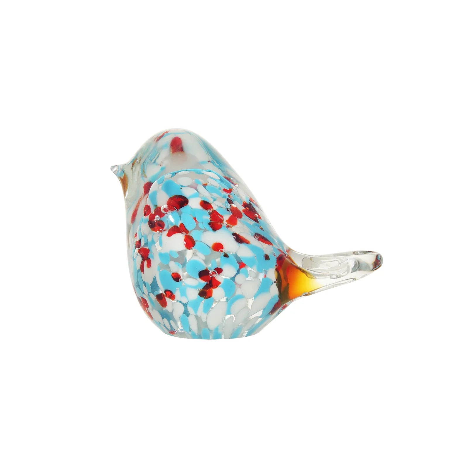 Glass Bird Figurine Handmade Blown Glass Crystal Paper Weight Christmas Birthday Gift Home Table Ornament Decor