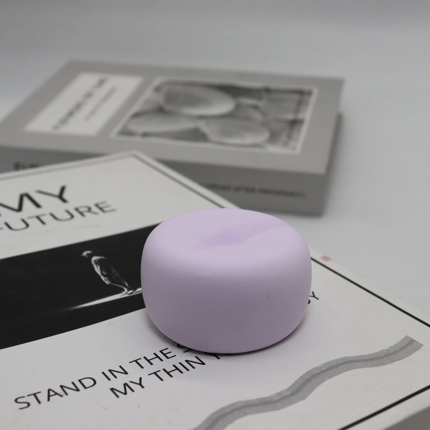 Hand-made Circular Concave Purple Gypsum Eco-Friendly Car Home Decoration Air Freshener Perfume Essential Oil Diffuser Odor