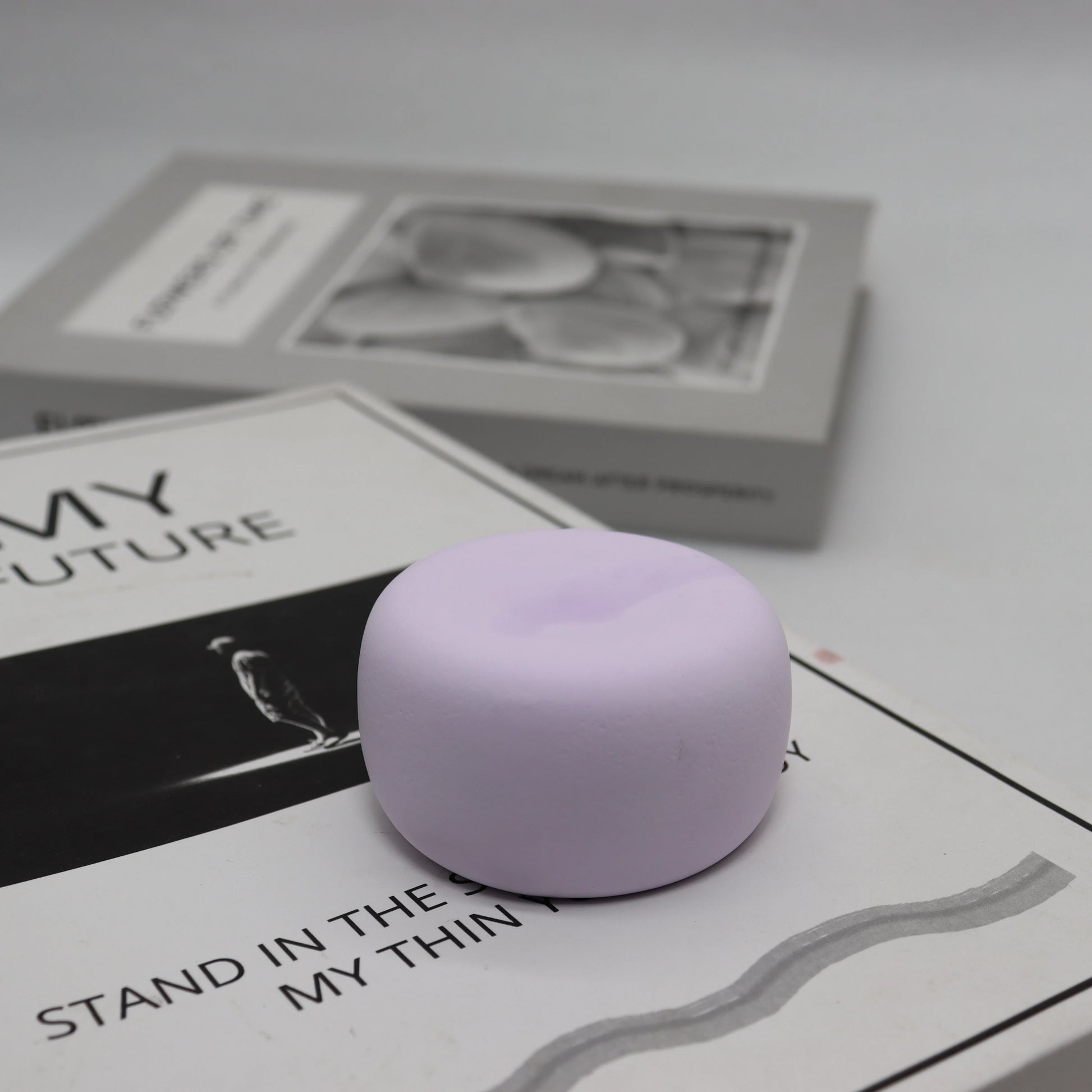 Hand-made Circular Concave Purple Gypsum Eco-Friendly Car Home Decoration Air Freshener Perfume Essential Oil Diffuser Odor