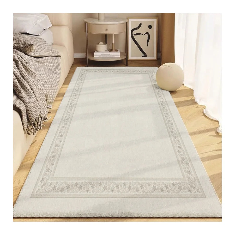 Large Luxury Faux Cashmere Chinese Style Custom Wool Geometry Area Rug Carpet for Living Room Bedroom