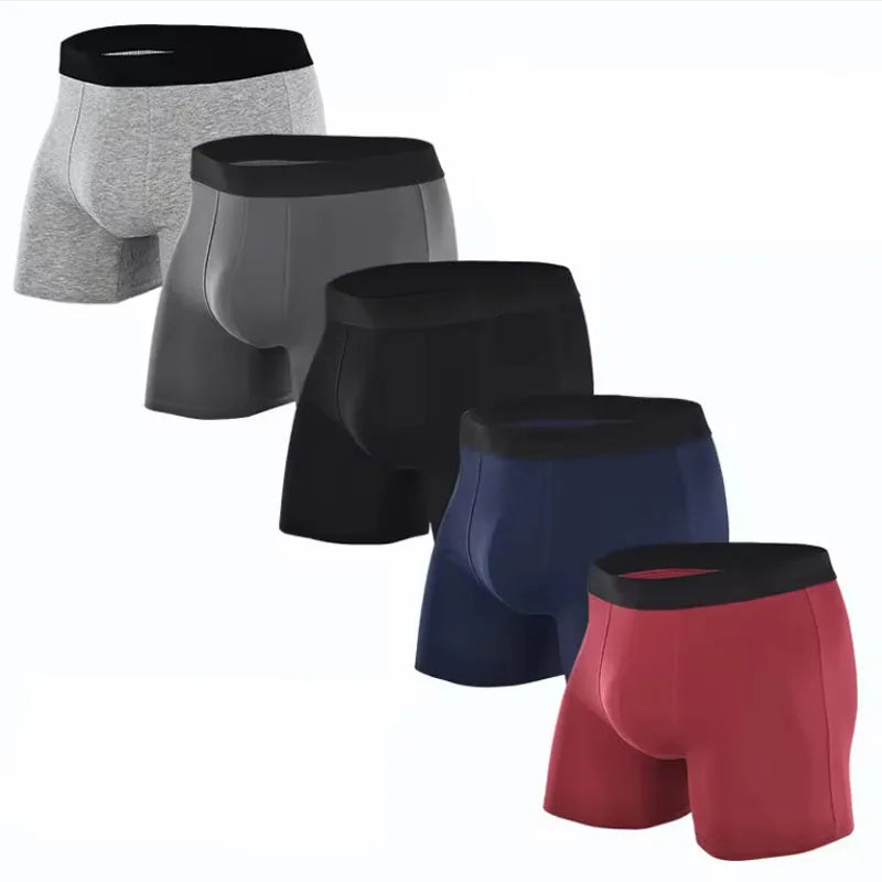 Custom Length Short/Middle/Long Men Underwear Plus Size  Breathable Boxer Briefs