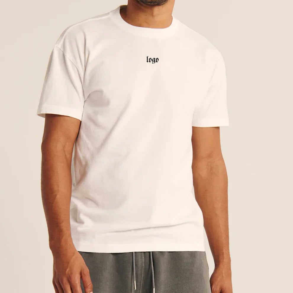 180g 7900 Fitness T-Shirt Muscle Fit Men Running Quick Drying Outdoor Gym Training Jogging 100% Cotton Short Sleeve T Shirt