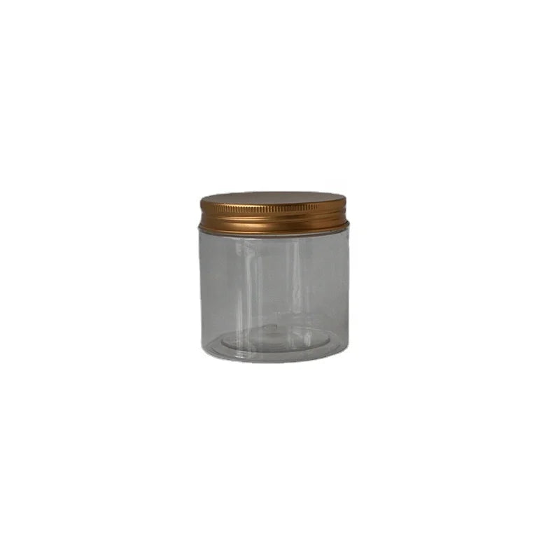 Food Grade Empty Cosmetic Body Scrub Facial Mask Container PET clear 300ml 200ml Plastic Jar with Lid