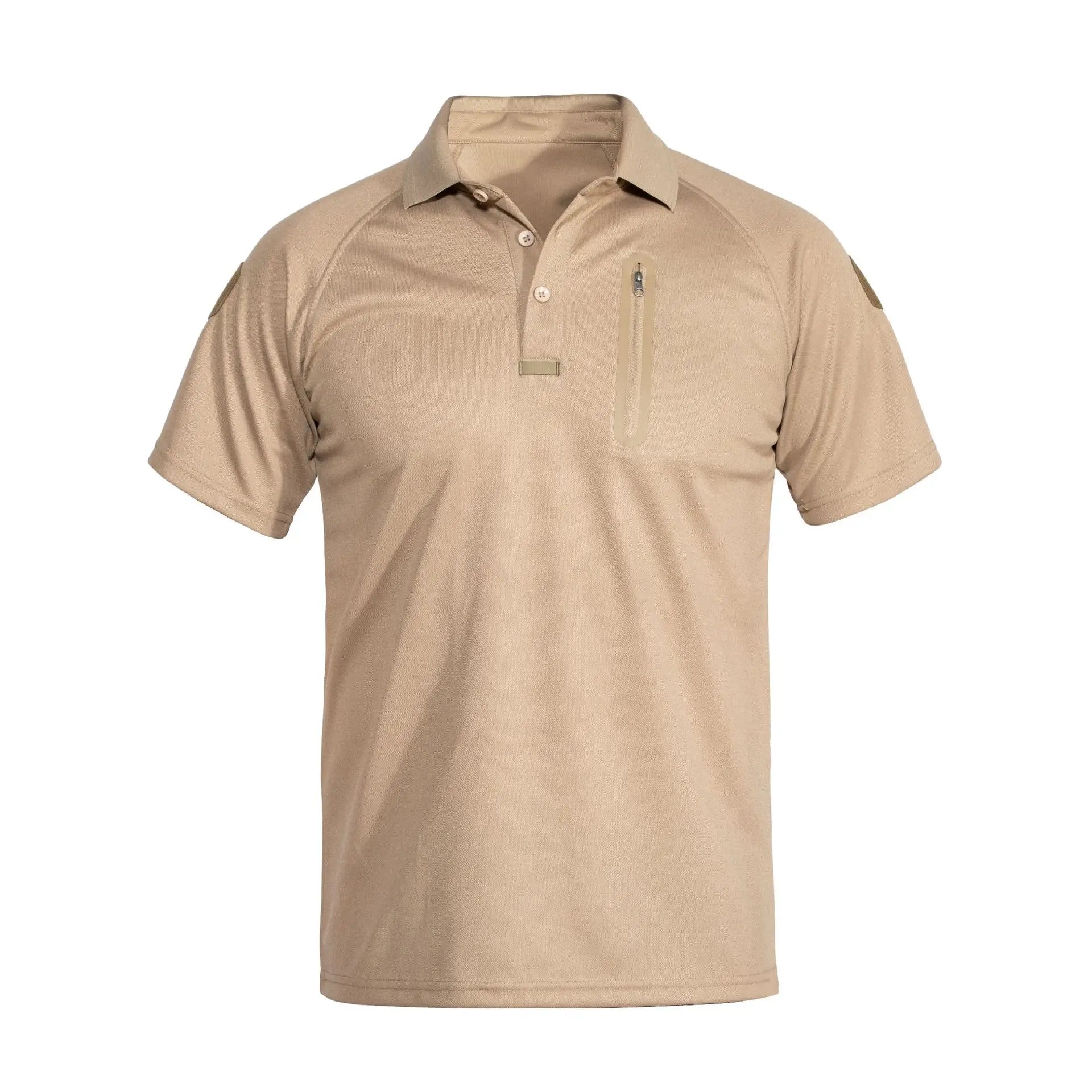 Outdoor Hiking Breathable Keep Dry Tactical Urban Polo Shirt Khaki Green