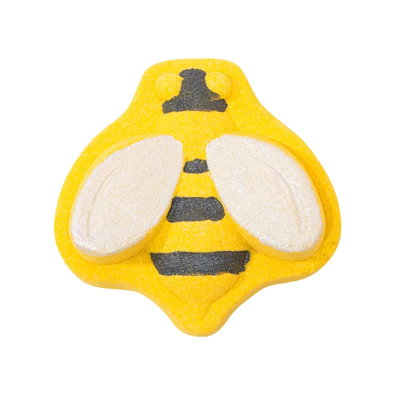 Private Label Handmade Organic Honeybee Shape Mini Bath Bombs-Moisturizing & Relaxing Mixed Color Bath Fizzies for Kids