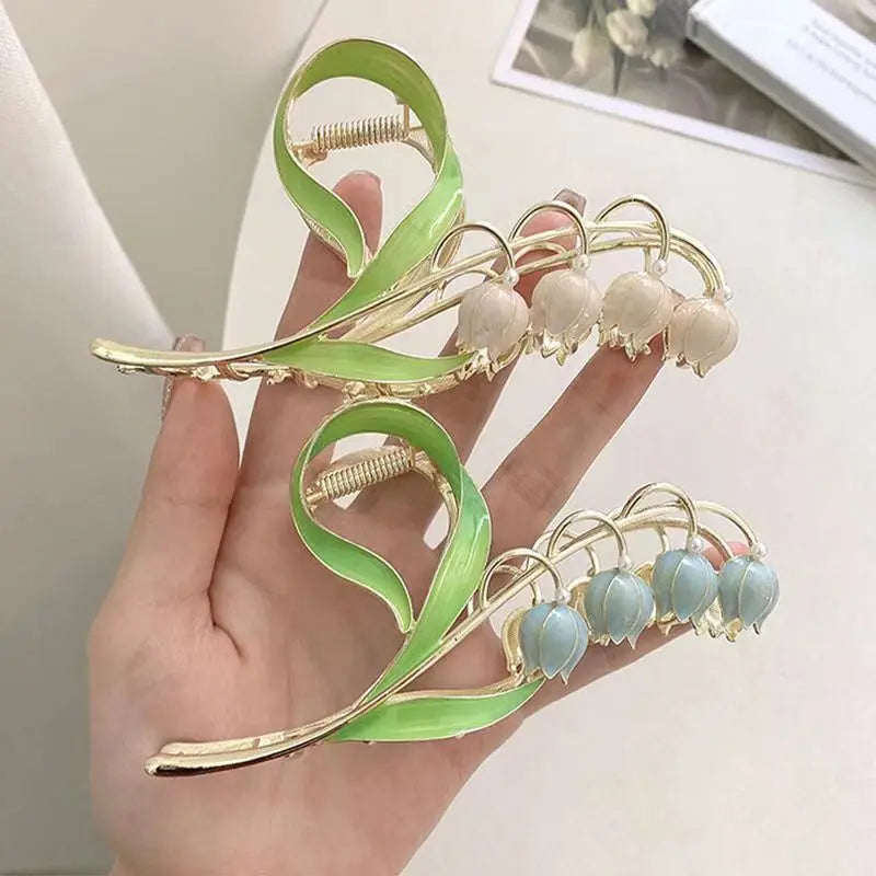2023 Summer Fashion Flower Hair Claw Clip Wholesale Artiglio Per Capelli a Fiore Women Hair Accessories Large Claw Clips