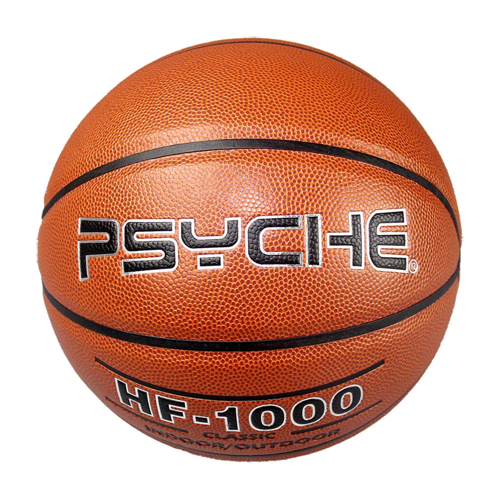 PSYCHE Factory's Own Design PU Leather Indoor and Outdoor Inflatable Basketball OEM Supported for Practice Use