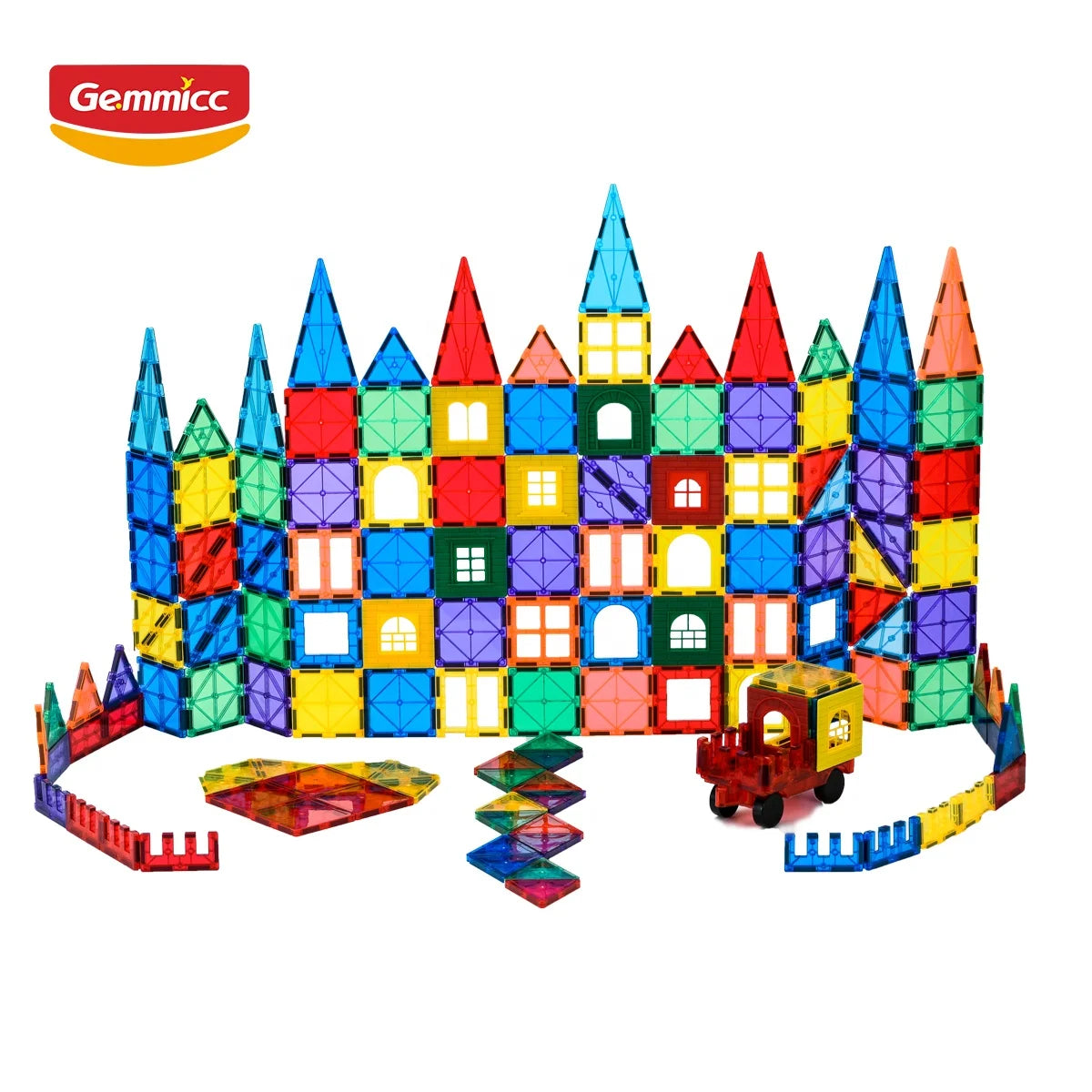 Gemmicc Amazo n Hot Selling Kids 2025 Steam Magnetic Educational Toys Building Blocks Rainbow Magnetic Tiles