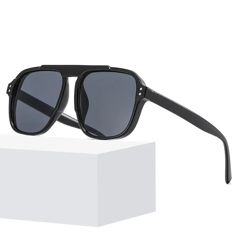 Sunglass 2024 Women Men Trendy Uv400 Single Girder square Newest Sun Glasses Shades Simple Sunglasses for Lady