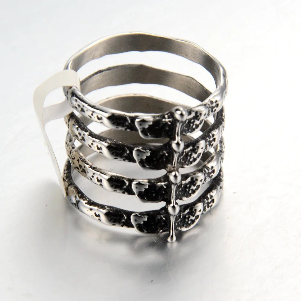 YK New Light Luxury Personalized rare Trendy Men's Stainless Steel Multi Ring Hip-hop Fashion Style Fine Jewelry Rings Wholes