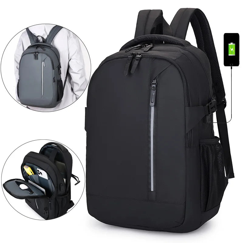 Custom logo Waterproof Men's Business Anti Theft School Mochilas USB New Laptop Trolley Computer Bag Travel Backpacks for Wom
