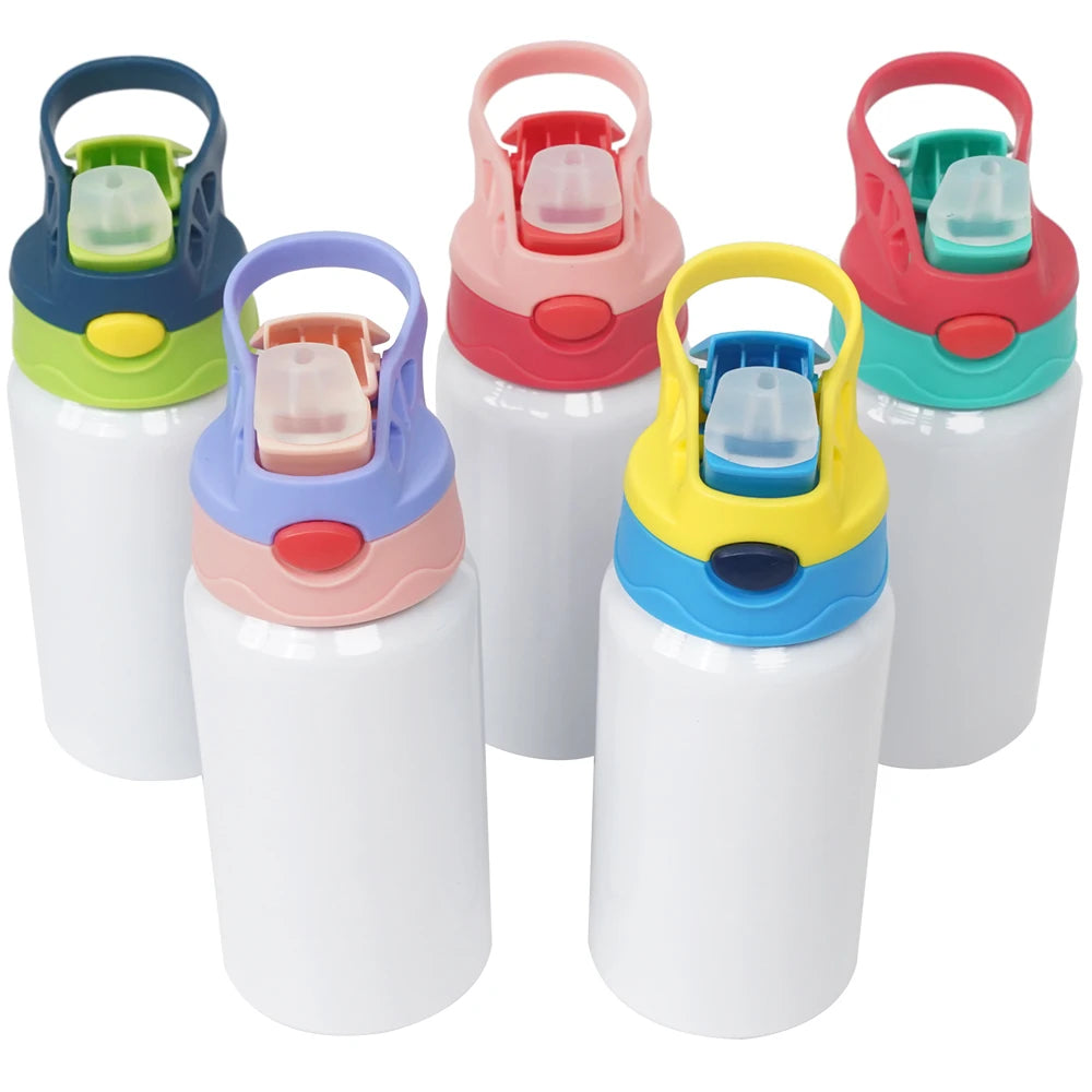 Mecolour Sublimation Water Bottle Blanks Straight Aluminum Toddler Sippy Cup Kids Sublimation Tumbler