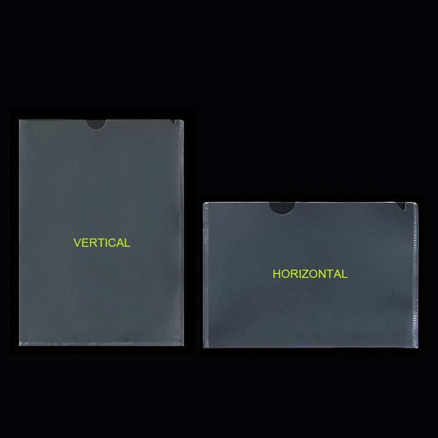 A4 Plastic Three-sided U-shaped Document Hard Rubber Data Card Pouch Clear Hard Plastic Paper Page Magazine Protectors