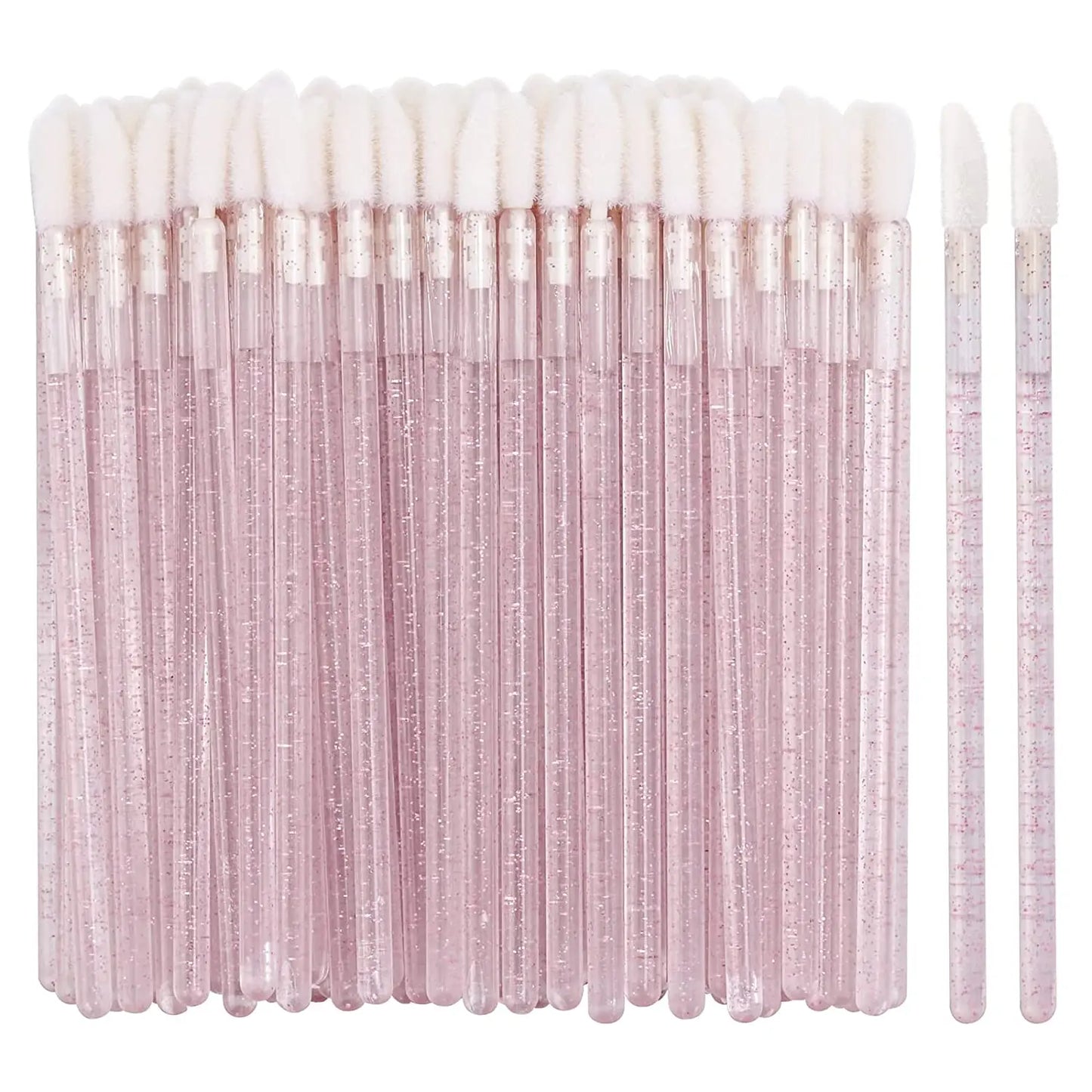 50 Pcs Crystal Mascara Wands Applicator Diamond Disposable Lip Brushes Cosmetic Eyelash Brush Women Make up Brushes Tools