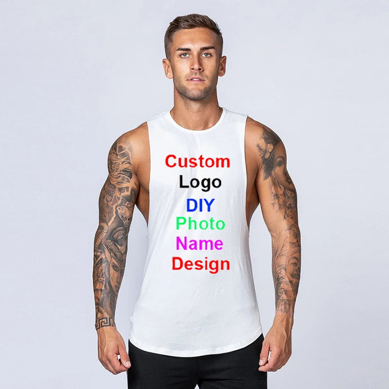 Custom Sleeveless Vest Suitable for Sports and Leisure Comfortable Breathable Mens Gym Workout Activewear Slim-fit tank Top