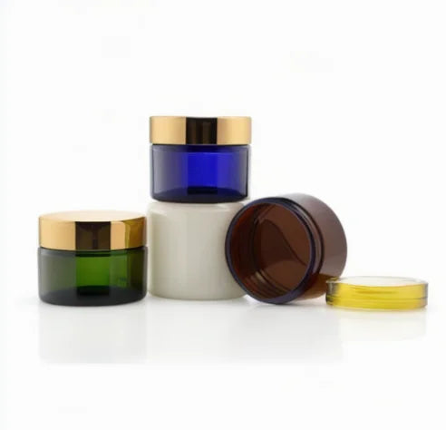 2oz 60ml Dark Green Blue Amber Glass Jars Matte