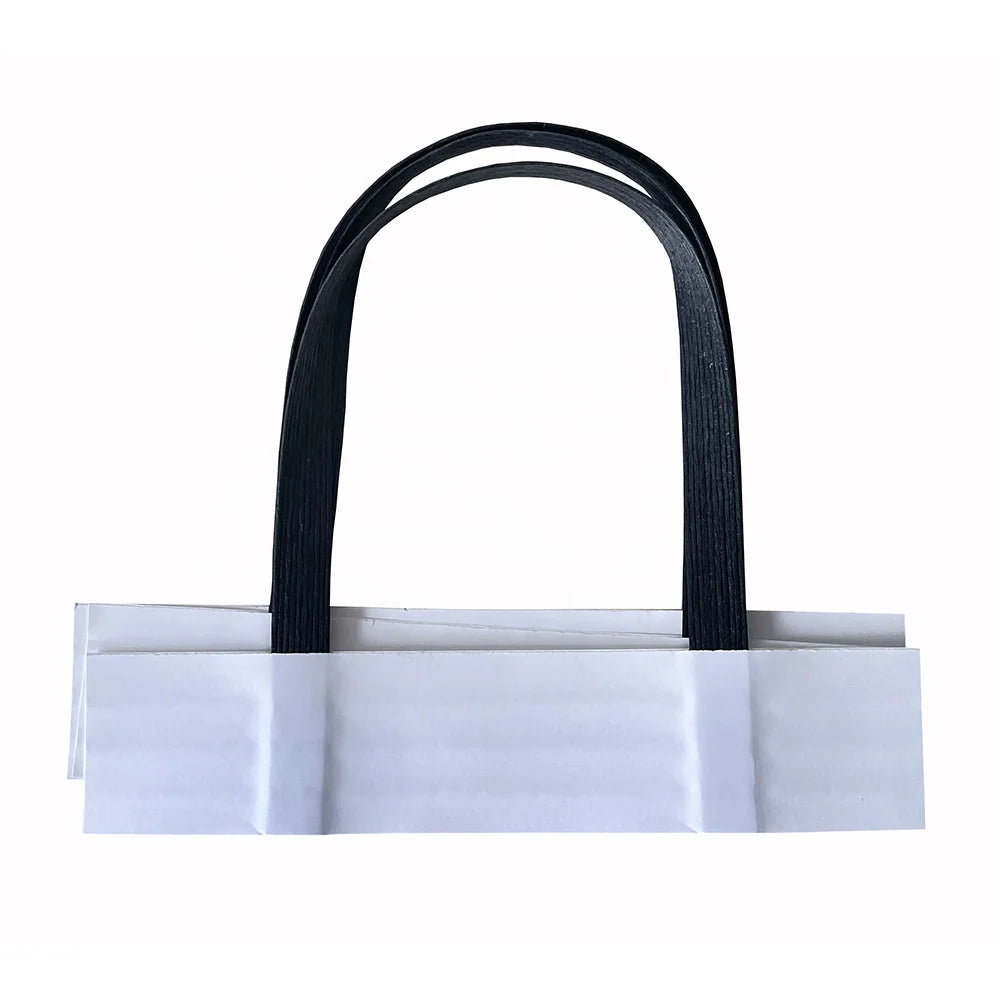 Wholesale Rope Handle Paper Bag Twisted Black Flat String Handle Cord for Paper Bag
