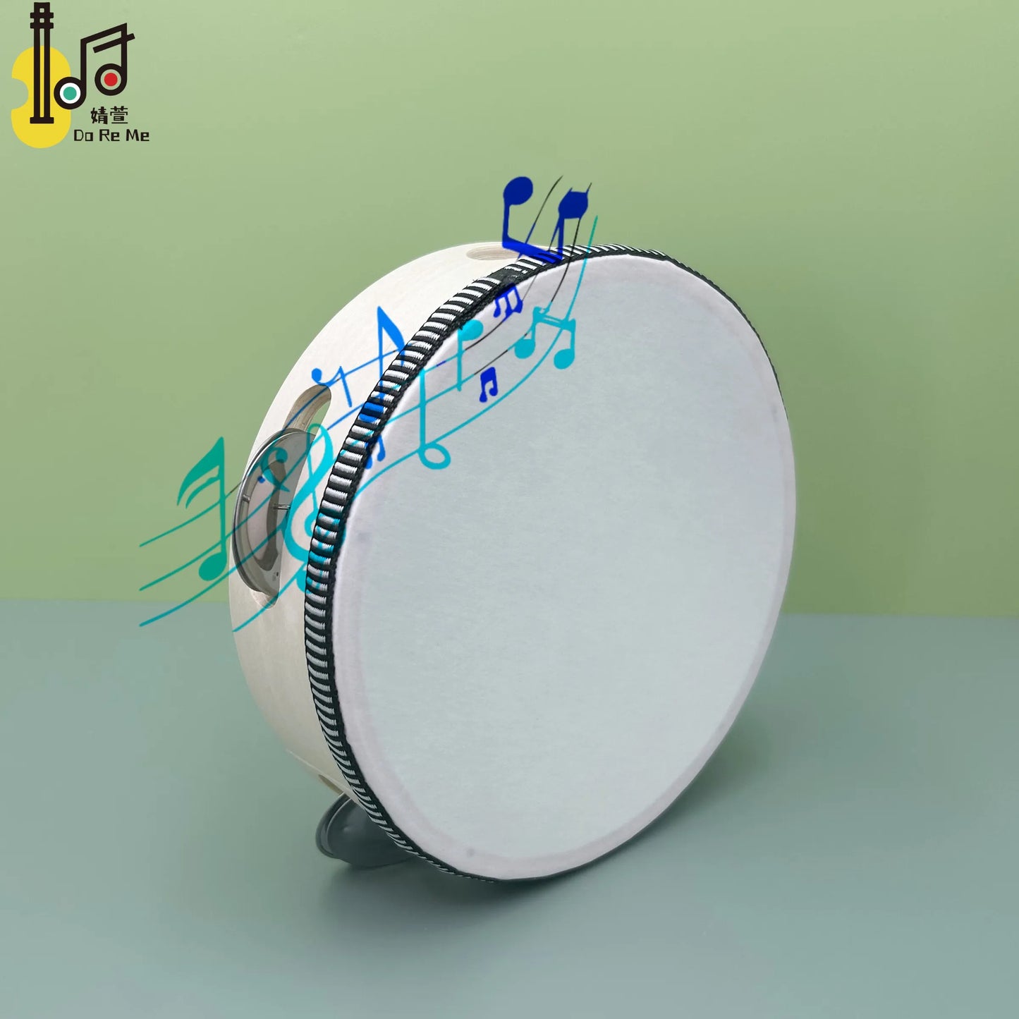 Customized 6inch Musical Tambourine Instrument Round Tambourines Kids Wedding Church Wooden Tambourine Toys