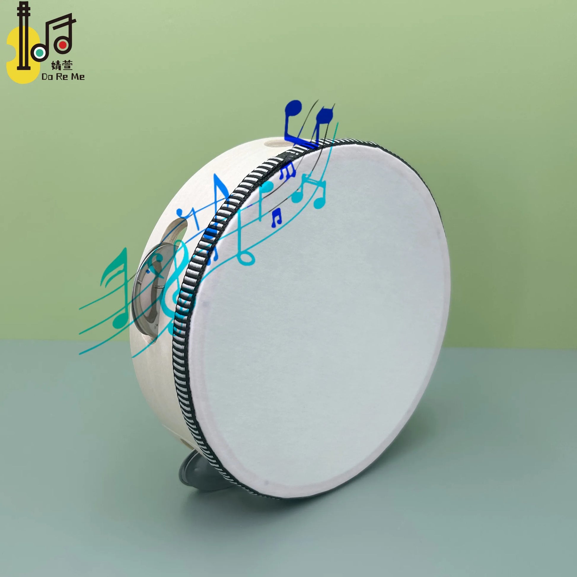 Customized 6inch Musical Tambourine Instrument Round Tambourines Kids Wedding Church Wooden Tambourine Toys