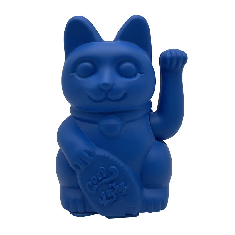 Handmade Custom German Style Red Plastic Maneki Neko Lucky Cat with Battery Feng Shui Design 15cm for Home Decor Wholesale