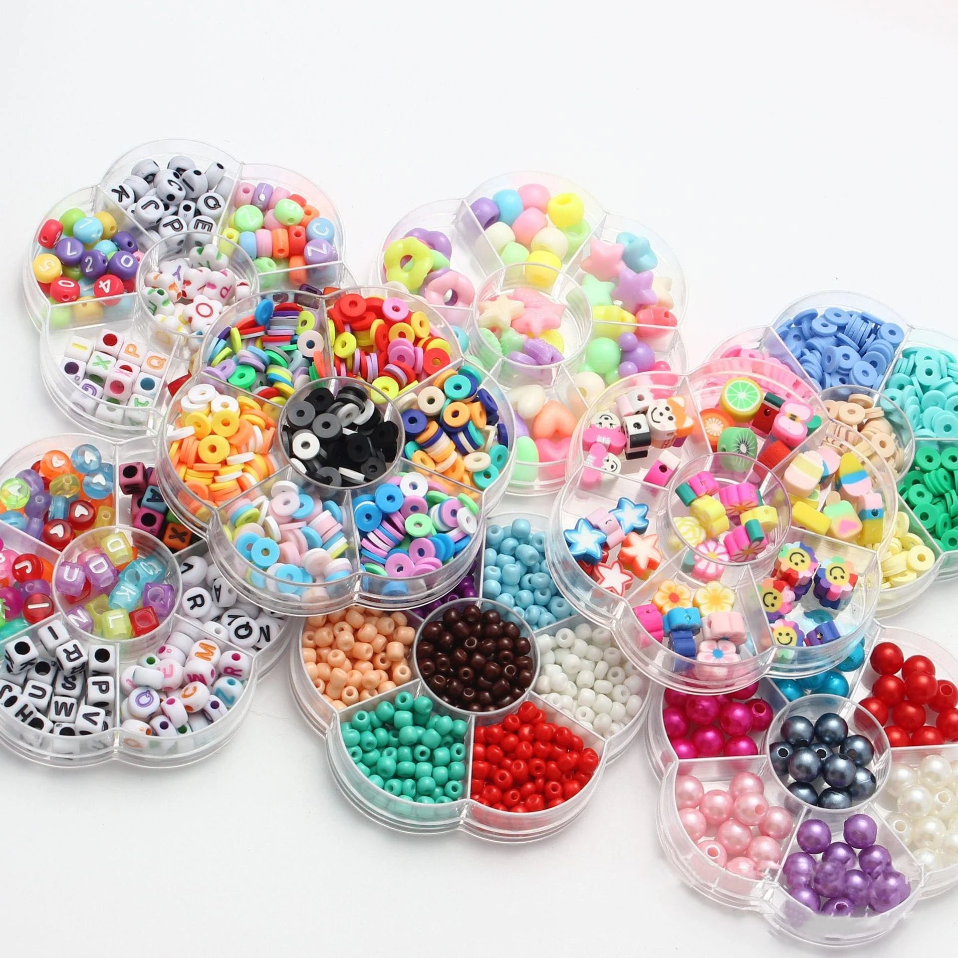 Customized Spacer Glass Polymer Clay Beads Jewelry Making Beads Kit