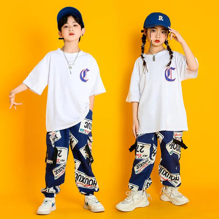 Boy's Children's Blast Street Jazz Dance Girl's Show Hiphop Costume