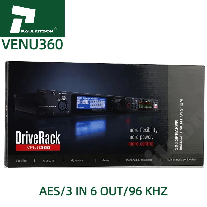 Paulkitson Audio Processor VENU360 Driverack Professional Audio Processor AES 3 in 6 0ut Sound System Audio Processor